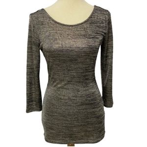 Guess Metallic Gold Shimmer Top